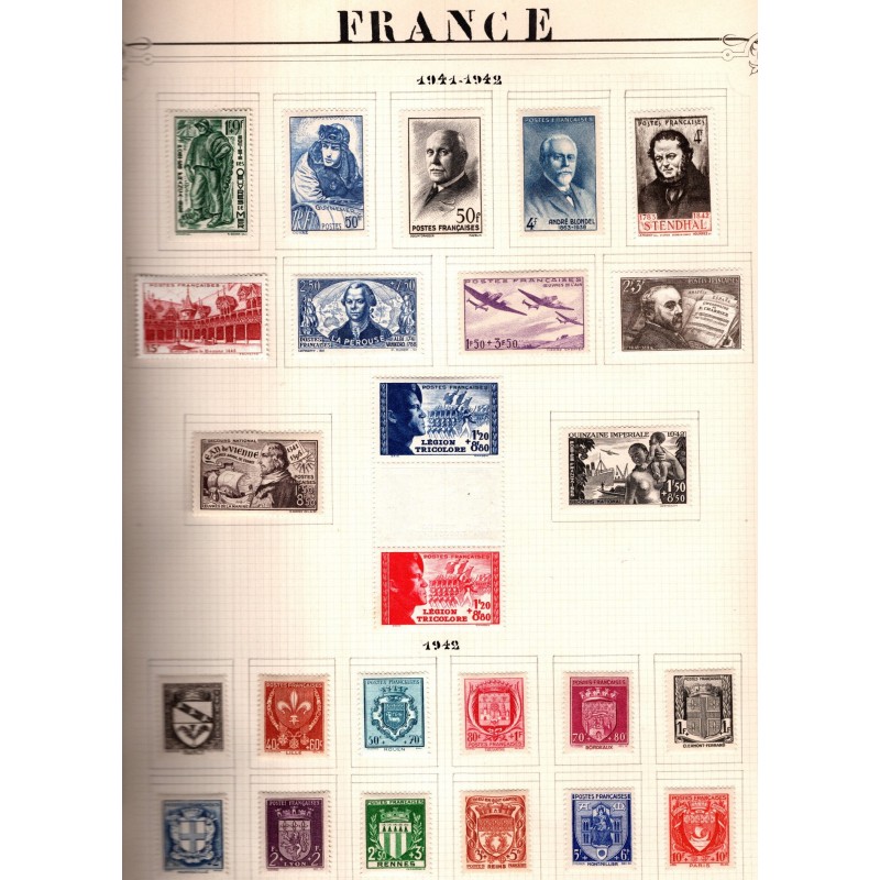 1849-1974 - Frankrig - Samling - Frimærke - Ubrugte mærker.